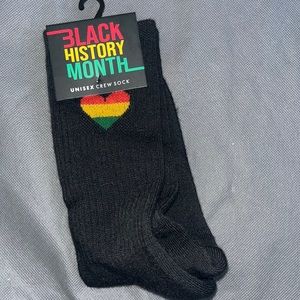 Orrsum Black History Month crew socks NWT